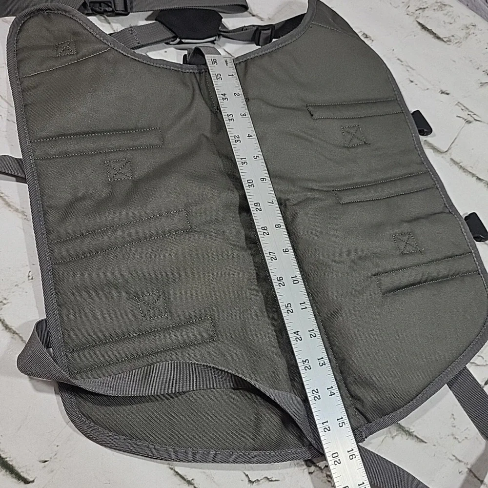 Outward Hound Quick Release Backpack Sz L/XL Harness Saddlebags Reflective Green